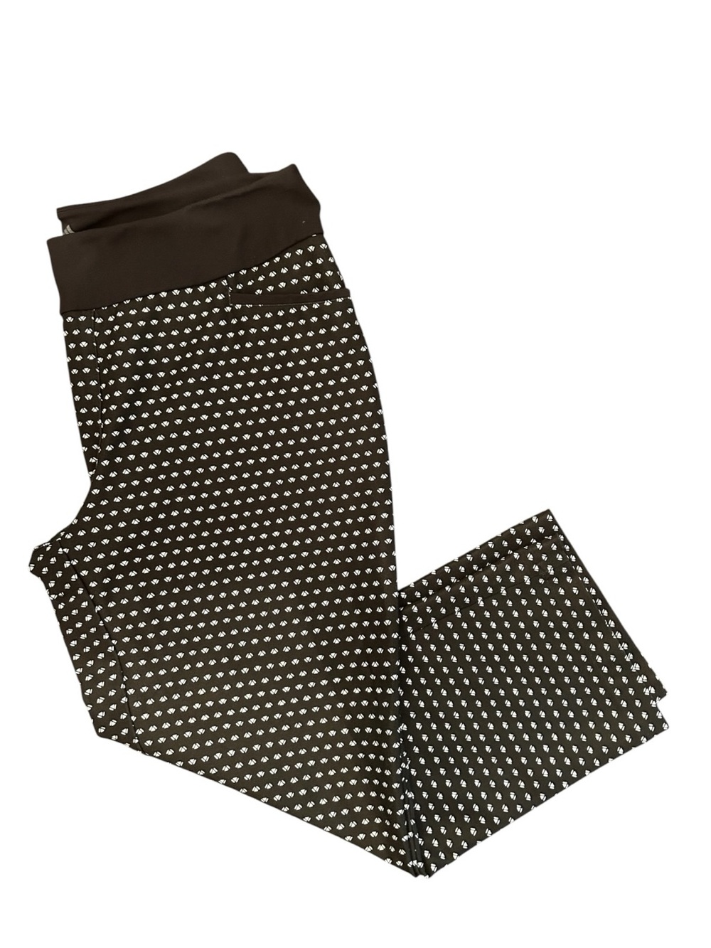 Adidas Women’s Golf Pants - Black Geometric Print - Size L Sporty Chic - Picture 2 of 5